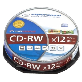 CD-RW ESPERANZA [ slim jewel case 1 | 700MB | 12x ] [C9741071]