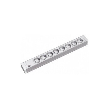 Bachmann, PDU 8 prize Schuko, 1U, impamantare, FARA intrerupator, 2 metri, RAL 7035, PVC