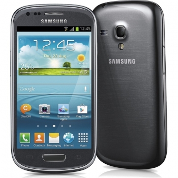 Telefon Mobil Samsung Galaxy S3 Mini Titan Grey 480 x 800 Super AMOLED Cortex A9 Dual Core 1.0GHz memorie interna 8GB Android v4.1 SAMI8190GR