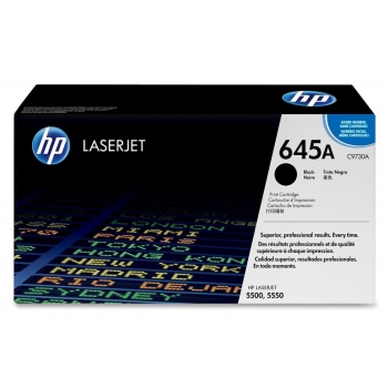 Cartus Toner HP Nr. 645A Black 13000 Pagini for Color LaserJet 5500, 5500DN, 5500DTN, 5500HDN, 5500N, 5550, 5550DN, 5550DTN, 5550HDN, 5550N C9730A