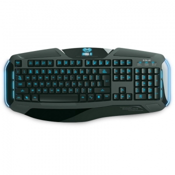 Tastatura E-Blue Cobra II Advanced Gaming iluminare LED 3 culori: rosu, albastru si violet 9 taste multimedia rezistenta la apa USB EKM705BK