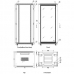 Rack Server Xcab XCAB-32U8080S 32U 19" 800x800mm , usa fata sticla securizata, usa spate metal plin, negru