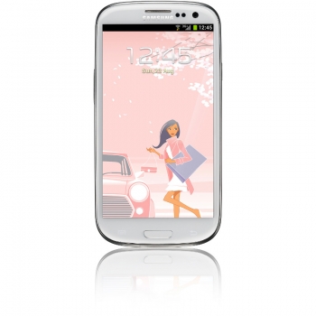 Telefon Mobil Samsung Galaxy S3 i9300 White La Fleur 4.8" 720 x 1280 Cortex A9 Quad Core 1.4GHz memorie interna 16GB Camera Foto 8MPx Android v4.0 SAMI9300WHTF