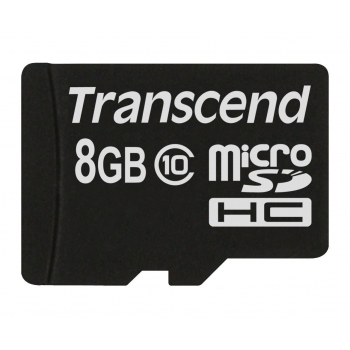 Card Memorie MicroSDHC Transcend 8GB Clasa 10 TS8GUSDC10