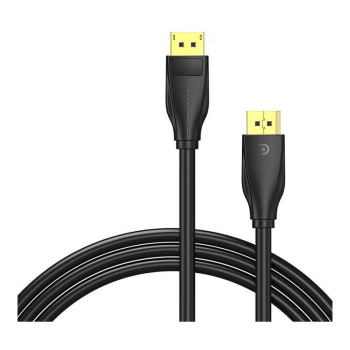 Cablu video Vention, DisplayPort(T) la DisplayPort(T), 2m, rezolutie maxima 4K la 60Hz, conectori auriti, cupru/argint, invelis PVC, negru, HAKBH Cablu video Vention, DisplayPort(T) la DisplayPort(T), 2m, rezolutie maxima 4K la 60Hz, conectori auriti, cupru/argint, invelis PVC, negru, HAKBH