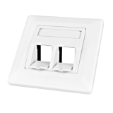 Priza pentru. 2 module TOOLLESS LINE, 80x80mm, inclinat, Schrack HSED02UW2S 