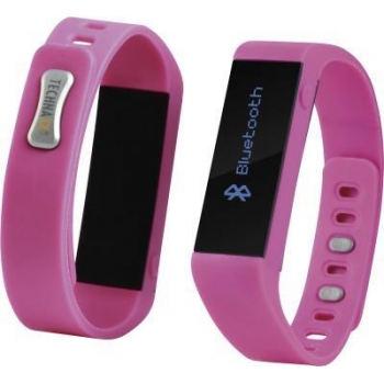 Brata Fitness Technaxx TX-39, 0.91 OLED display, Bluetooth 4.0, aplicatii iOS/Android, pink