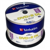 VERBATIM DVD+R DL 8.5GB 8X INKJ 50PK SPN