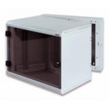 19TRITON Rack 19" RBA de perete, Sectiune Simpla, 12U 600x600 (595mm ad.), usa sticla & panouri laterale fixe, securizare cu cheie,