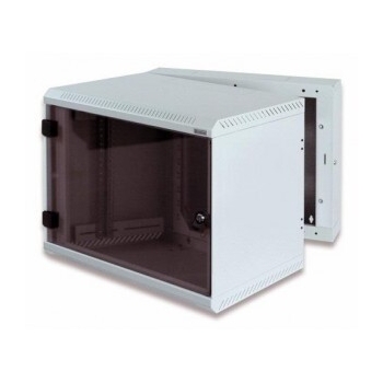 19TRITON Rack 19" RBA de perete, Sectiune Simpla, 12U 600x600 (595mm ad.), usa sticla & panouri laterale fixe, securizare cu cheie,