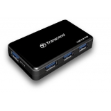 Transcend 4-Port USB 3.0 Hub - 4 x USB 3.0 Ports, USB v1.2 Charging Specification