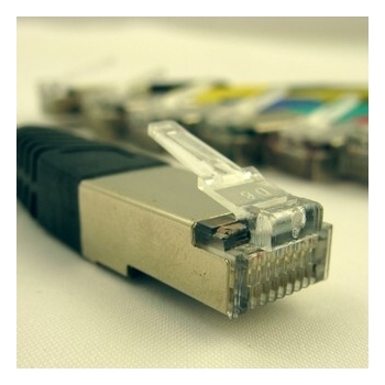 Netrack patch cable RJ45, snagless boot, Cat 5e FTP, 1m grey