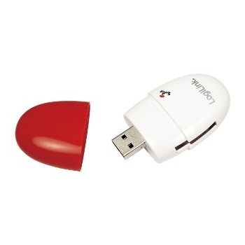 Cititor carduri memorie LOGILINK - USB 2.0, stick, rosu