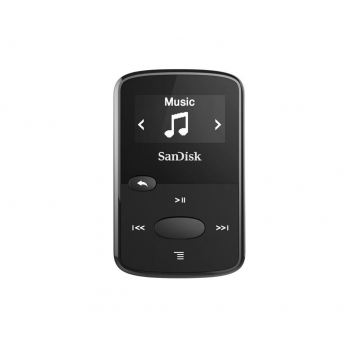 MP3 Player Sandisk CLip Jam Black 8GB microSDHC Radio FM SDMX26-008G-G46K
