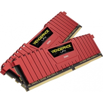 Memorie RAM Corsair Vengeance LPX Red KIT 2x8GB DDR4 2400MHz CL14 CMK16GX4M2A2400C14R