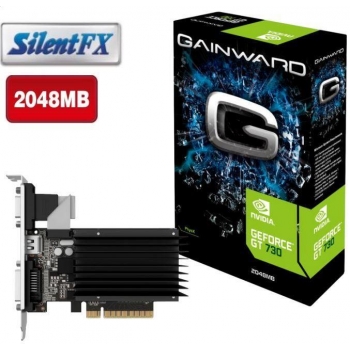 Placa Video Gainward nVidia GeForce GT 730 SilentFX 2GB GDDR3 64 bit PCI-E x16 2.0 VGA DVI HDMI 426018336-3224