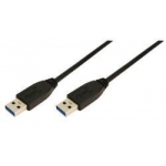 LOGILINK - Cablu USB 3.0 tip A tata la tip A tata, 1m, negru