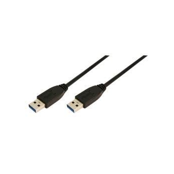 Cablu USB 3.0 LOGILINK tip A tata la tip A tata, 1m, negru, CU0038