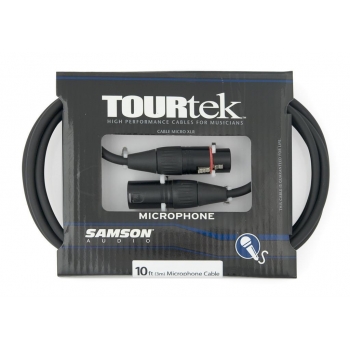 SAMSON TM10 Tourtek Microphone Cable 3m | XLR-XLR | Neutrik | 6mm PCV