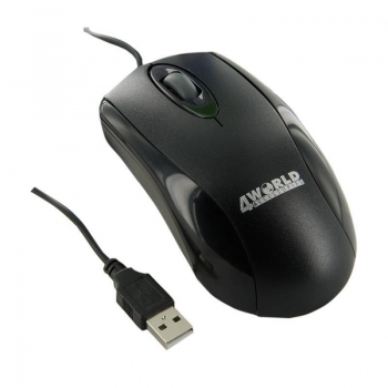 Mouse 4World BASIC3 optic 800dpi 3 butoane black USB 06710