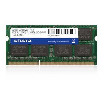 Memorie RAM Laptop SO-DIMM ADATA 4GB DDR3 1600MHz CL11 ADDS1600W4G11-R