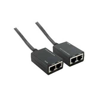4World 1080p extender HDMI by CAT 5e/6 RJ45 Ethernet 30m w/Tx+Rx 'rasucit''