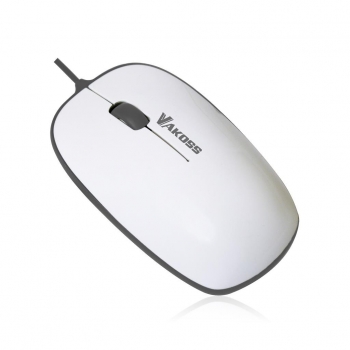 Mouse Vakoss Optic 3 butoane 1000 dpi USB alb-rosu TM-426WR