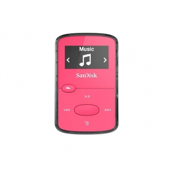 MP3 Player Sandisk CLip Jam Pink 8GB microSDHC Radio FM SDMX26-008G-G46P
