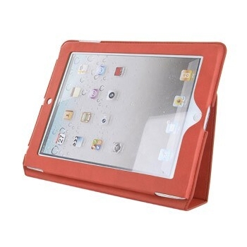 4World carcasa cu suport cu picior pt iPad 2/3/4, slim, rosie