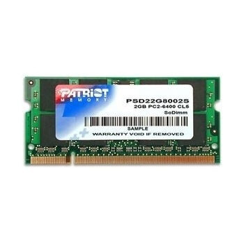 Memorie RAM Laptop SO-DIMM Patriot 2GB DDR2 800MHz PSD22G8002S