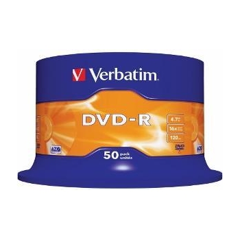 Verbatim DVD-R [ 4.7GB, 16x, spindle, argintiu mat, 50 bucati ]