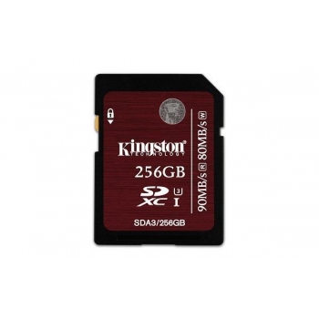 Memory card Kingston SDXC 256GB UHS1 CL3, Speed 90/80MBs
