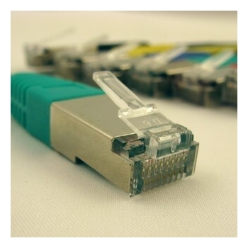 Netrack patch cable RJ45, snagless boot, Cat 5e FTP, 1m grey