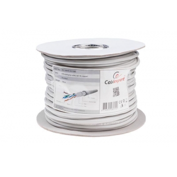 Gembird FTP solid cable, cat. 5e, 100m, gray