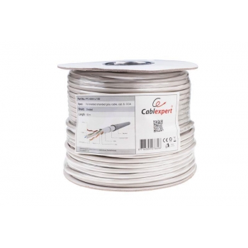 Gembird FTP foil shielded stranded cable, cat. 6, 7*0,18mm, CCA, 100m, gray