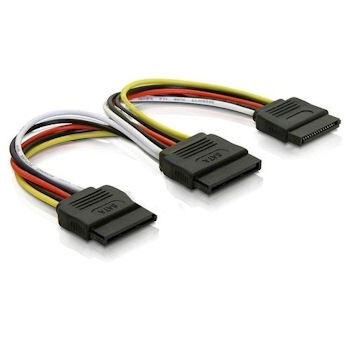 Qoltec cablu splitter SATA, SATA la xSATA F/2*F 50cm