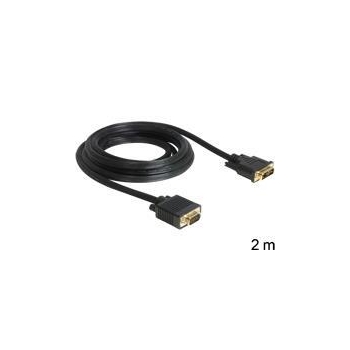 Delock cable DVI 12+5 male > VGA male 2 m
