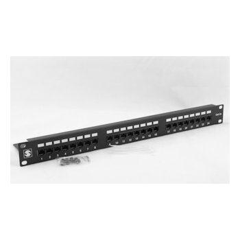 Netrack patchpanel 19'' 24 ports cat. 5e UTP LSA, with shelf