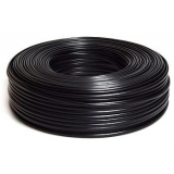 Gembird flat telephone cable stranded wire 100m, black