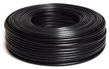 Gembird flat telephone cable stranded wire 100m, black