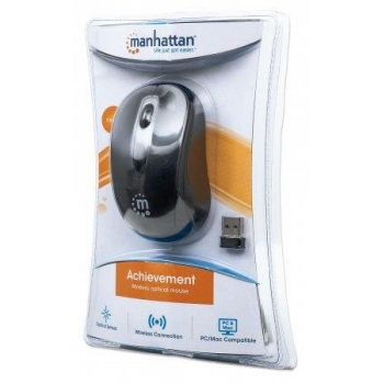 Mouse Wireless Manhattan Achievement Optic 3 butoane 1000dpi USB black 178785
