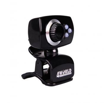 Camera web 4World 2 Mpx USB 2.0 iluminata cu LED + microfon, universala