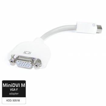 Qoltec Adapter Mini DVI Male/ VGA Female / for Apple