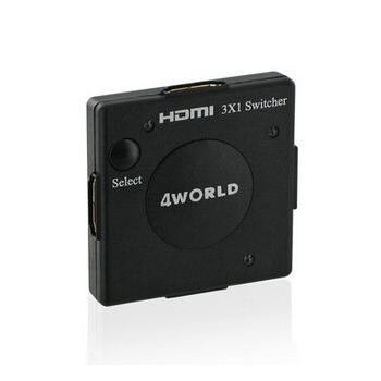 4World Switcher mini-amplificator HDMI 3x1 (HDMI V1.3b), Intelligent Switcher