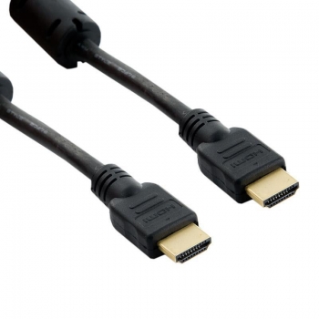 Cablu HDMI 4World 2x HDMI tata, tip A (19-pini, Single Link) ferita, placat cu aur 06860