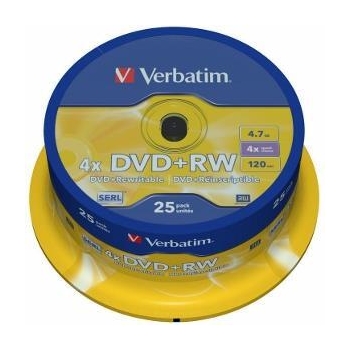 Verbatim DVD+RW [ 4.7GB, 4x, spindle, 25 bucati ]