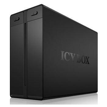 Carcasa externa HDD Icy Box 2x3,5'' Sistem RAID 2x3,5'' SATA HDD - USB3.0, negru