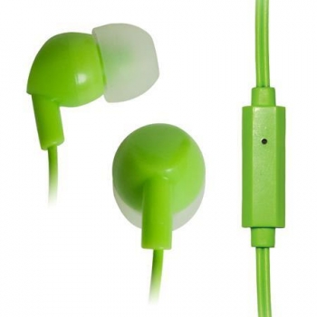VAKOSS Stereo Earphones Silicone with Microphone / Volume Control SK-211EE green