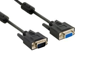 4World Cablu monitor extensie VGA/SVGA, D-Sub 15 M/F, 3 m, ferita - retail