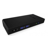 Icy Box Multi Docking Station for Notebooks and PCs, 2x USB 3.0, HDMI, Black